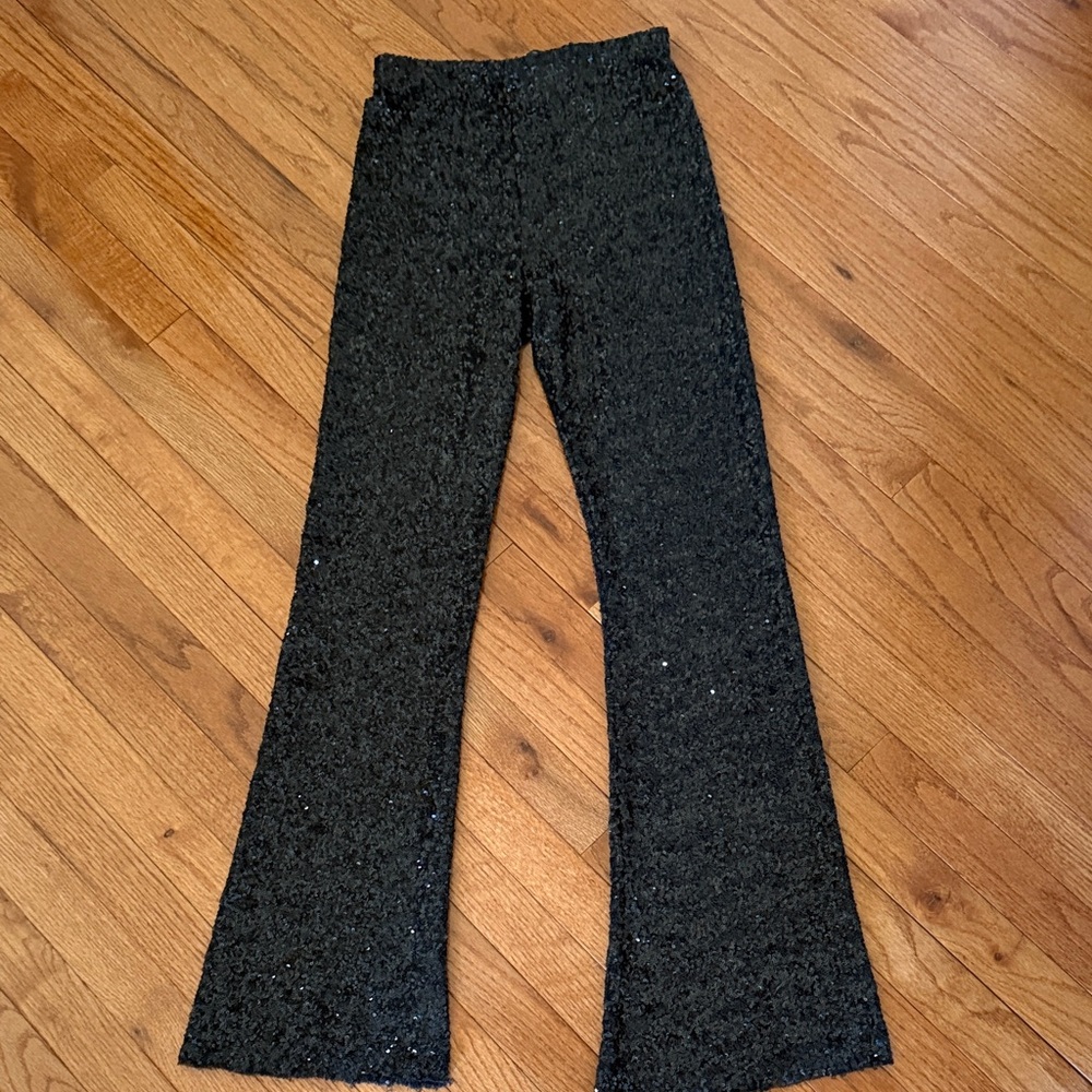 Zara sequin flare pants